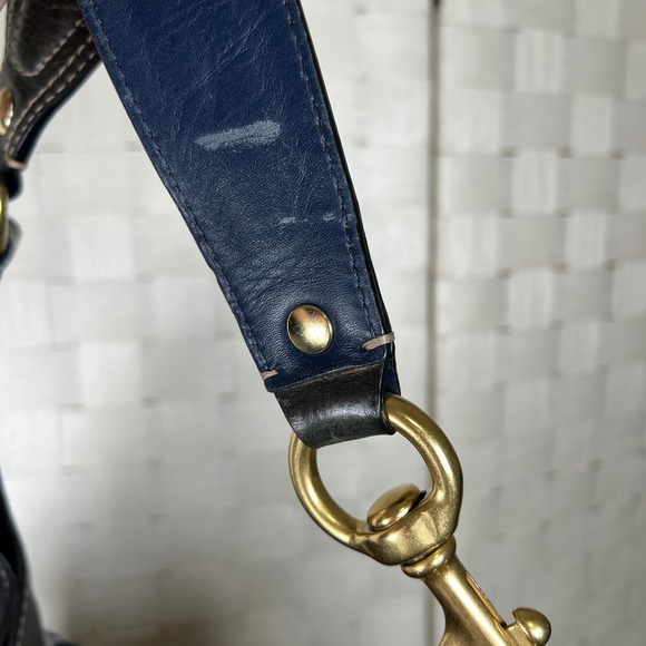 COACH Zoe Denim Signature Lg Hobo Bag Leather Trim w/Hang Tag 0871-12662 - Picture 10 of 11